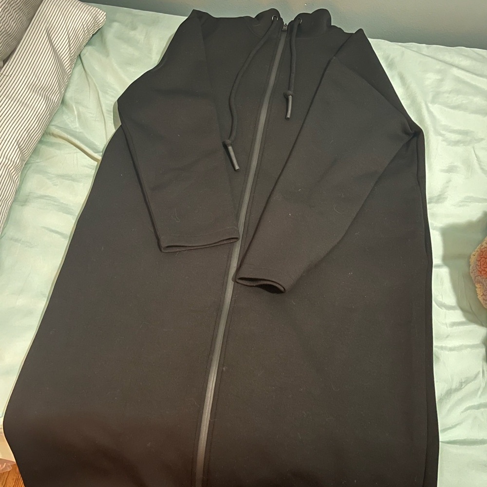 Zara Black Casual Trench Coat/ Hoodie